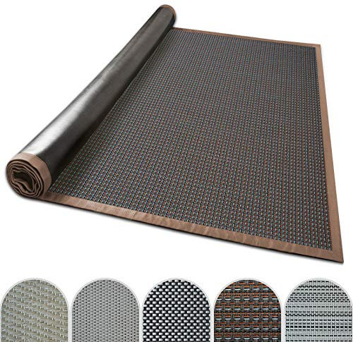 casa pura Outdoor-Teppich mit Bordüre | ideal für Terrasse, Balkon, Garten, Küche, Flur | aus Kunststoff wetterfest und rutschsicher | Viele Größen und Farben (Modena, 70x130 cm)