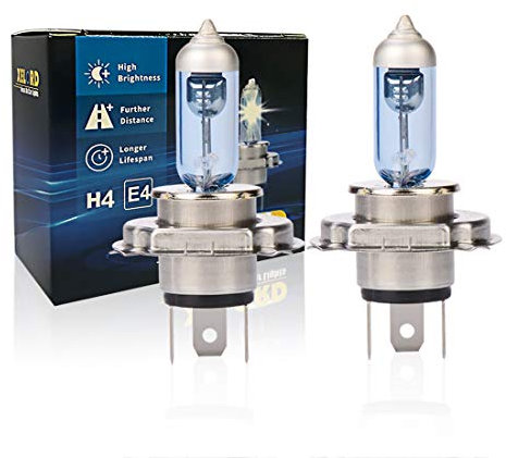 XELORD H4 Scheinwerferlampe Birne 55W 12V Auto Abblendlicht Fernlicht lampen mit Zulassung-2 Stück