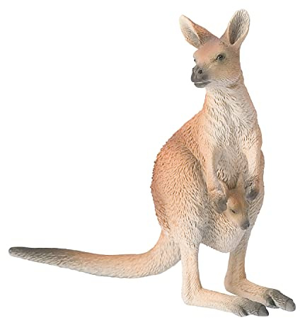 Bullyland 63565 - Spielfigur Rotes Riesen-Känguru, ca. 11,7 cm große Tierfigur, detailgetreu, PVC-frei, ideal als kleines Geschenk für Kinder ab 3 Jahren