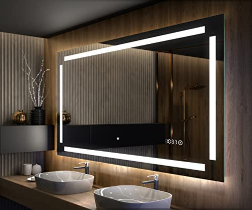 Artforma Badspiegel mit Beleuchtung - Led Spiegel Bad - 140x60 - Badezimmerspiegel Nach Maß - auf Individuelle Bestellung Gefertigt - Modernes Design - Ohne Rahmen