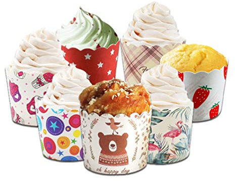 Stareal 200 pirottini di carta di piccole dimensioni, pirottini da forno, pirottini per muffin, involucri per cupcake usa e getta per compleanno, baby shower, matrimoni e feste