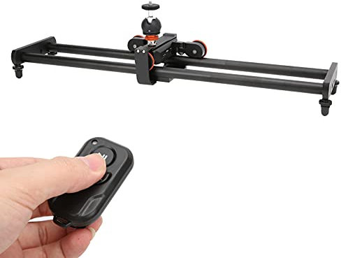 Caméra sans Fil Vidéo Auto Dolly Professionnel 60 Cm Caméra Vidéo Piste Curseur électrique avec Rotule L4X Curseur de Caméra pour Appareils Photo Reflex sans Miroir à Objectif Unique Caméras de Sport
