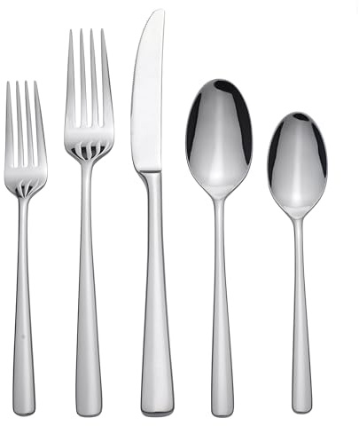 Oneida B1013020Al20 Doublet 20 Piece Everyday Flatware Set, Service For 4