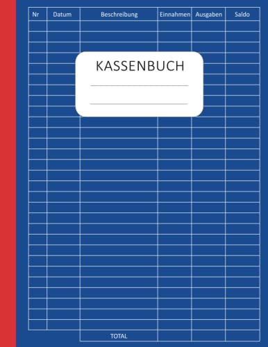 Kassenbuch Kleinunternehmer: Einnahmen und Ausgaben buch einfach eintragen perfekt für Kleinunternehmer, Vereine, Haushalt Und Selbständige - Din A4 110 Seinten - 02
