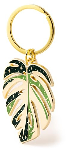 HAPPILY PLANTS Monstera Deliciosa Keyring, Plant Keyring