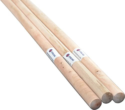 Sterling Ventures Replacement Wooden Handle for Brooms & Mops Multi-Pack (5)