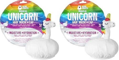 Bear Fruits Magische Feuchtigkeits-Haarmaske 20 ml + Unicorn-Haube (Packung mit 2)