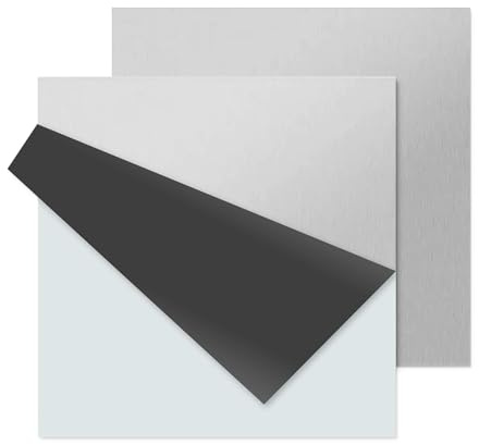 BBYPP 2 stücke Aluminiumblech 20cm x 20cm x 4mm, Dicke 4mm, 6061 T6 Aluplatten, Aluminium Blech Platten für DIY Handwerk
