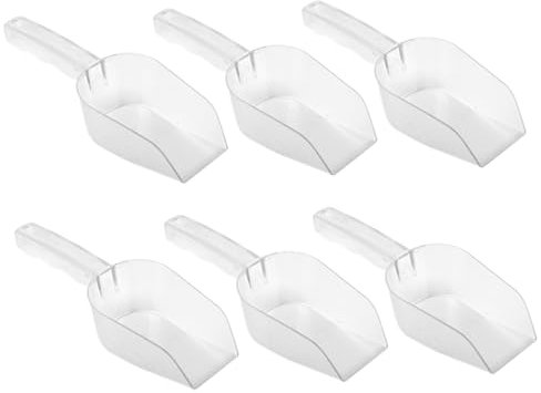 MAGICLULU 6stücke Teiliges Eiswürfelschaufel Klarem Kunststoff Mit Ergonomischem Griff Multifunktionale Lebensmittelschaufeln Für Gefrierschrank Eiskübel Und Küche Vielseitig Einsetzbar Für