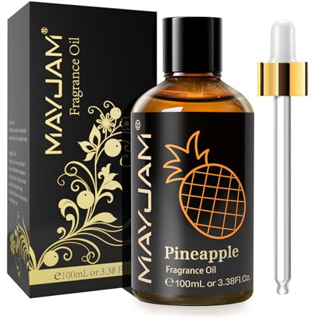 MAYJAM Aceite Perfumado de Piña 100ml, Aceite con Fragancia Para Difusores de Aceites Esenciales, Aromaterapia, Hogar, Quemador de Aceite