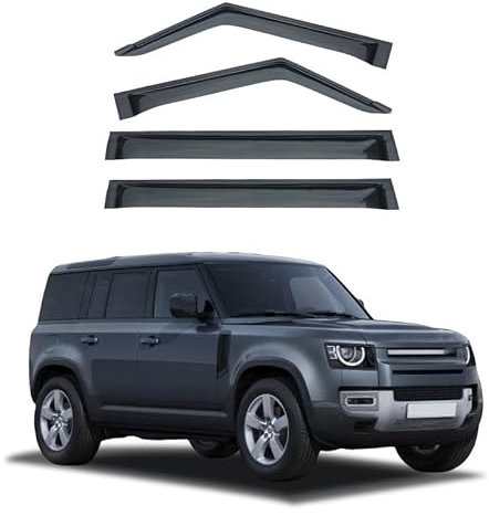 KEAAN 4 Stück Autofenster Regenabweiser Windabweiser für Land Rover Defender 130 2020-2024, Auto Seitenfensterabweiser Visier Regenschutz Rauchhaube Autozubehör