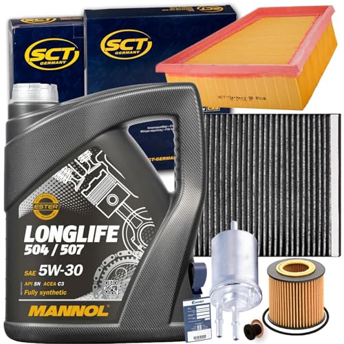 Inspektionspaket+Mannol 5W30 Öl 1.2 | ST6108+SH4790P+SB2018+SAK123+48874+Mn Longlife für Polo 6R 9N Roomster Fabia 1 2