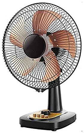 Ventilateur de Table oscillant avec 12 Pouces, 3 réglages de Vitesse, minuterie de 60 Minutes, 5 pales en Aluminium, Circulation de l'air de Table, Noir