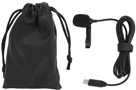Microfono Lavalier per Ace Pro Omnidirezionale Tipo C Clip On Lapel Mic per Action Camera Accessori