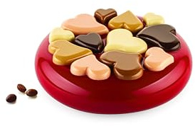 silikomart - Tender - Moule à Entremets en Silicone décor Coeurs Ø19,5 cm