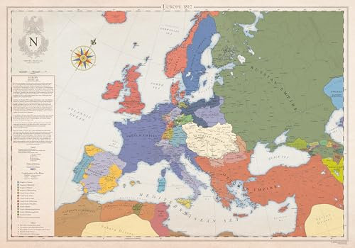 Europa 1812, Historische Karte (100x70cm)