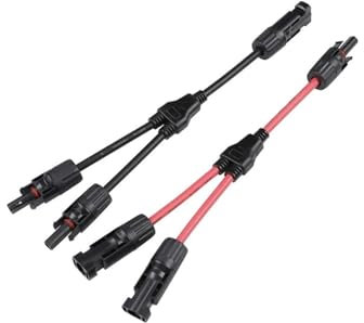 tianwandong Spina diramazione a Y da 1 a 2 Connessione parallela Connettore Solare Pannello fotovoltaico Adattatore del Gruppo Piastra Batteria Linea Gruppo fotovoltaico Camper