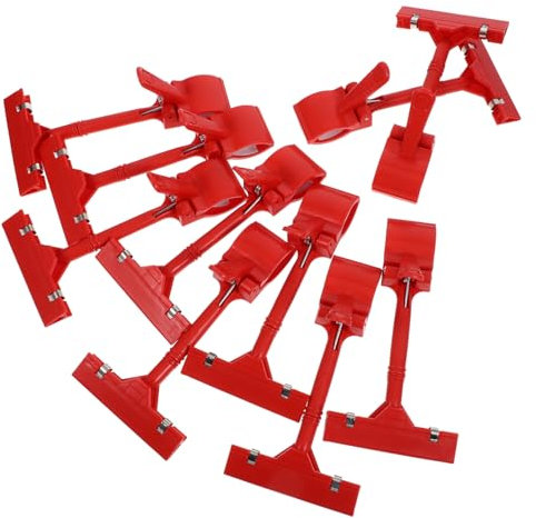 HAPINARY 10stücke Schildhalter Clips Für Preisschilder Verstellbare Merchandise Clip Für Einzelhandel Supermärkte Messen Multifunktionale Förmige -werbeclip Rot