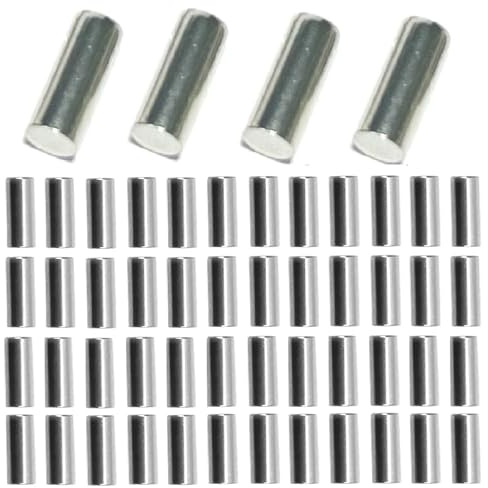 ZDingTech 60 perni di tassello da 3 mm x 10 mm, perni in metallo da 3 mm M3 da 3 mm, per mensole, mensole di supporto, asta in metallo da 3 mm x 10 mm. Pioli per letto a castello in acciaio