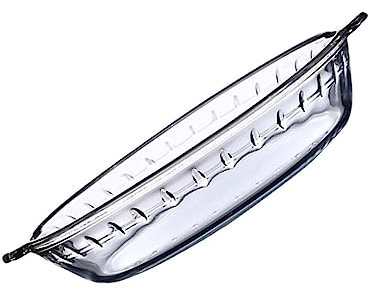 ULTECHNOVO High Temperature Resistant Baking Pan Glass Plate for Microwave for Serving Baked Rice Grilled Fish Dishes