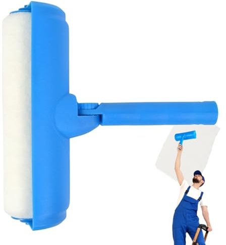 Ceiling Paint Roller - 10 Inch Priming Paint Roller | Adjustable Primer Paints Rollers with Handle | Shielded Paints Applicator for Ceilings, Indoor Wall Coverage, Home Renovation Supplies