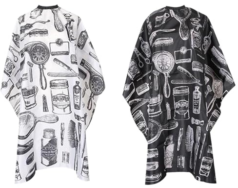 2 Pcs Barber Capes – Hairdressing Capes for Adults, Waterproof Hair Cutting Cape for Salon or Home, Adjustable Hair Cape for Barber, Lightweight Haircut Gown for Men & Women