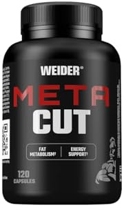 Weider Meta Cut Caps, 120 Kapseln | Mit Vitamin B6, B12, Niacin und Cholin, Normaler Fettstoffwechsel, Energie-Komplex mit Pflanzenextrakten