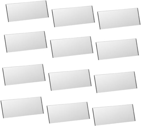 Alipis Piastrelle a Specchio Rettangolari in Acrilico 10 Pezzi, Strisce a Specchio Fai Da Te Per Decorazioni Murali Interne, Kit Per Lavori Artigianali e Scrapbooking