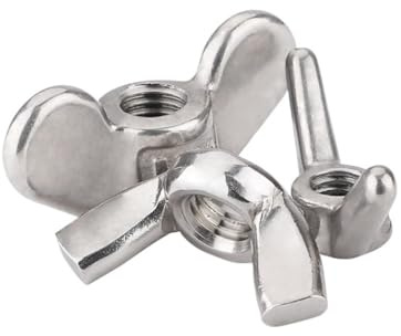 Noci delle ali, Dadi a farfalla 201 in acciaio inossidabile SMT-001, misure multiple, confezione da 18(M12 2pcs)