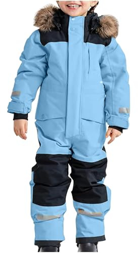 Barn Vattentät Varm Heltäckande Vinteroverall Utomhus Vinteroverall Småbarn Baby Pojkar Flickor Skidoverall