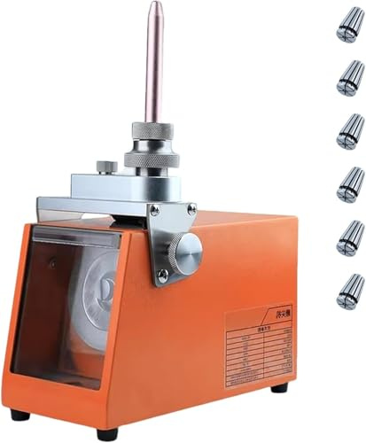 VitalisWorks Affûteuse électrique à Aiguilles de tungstène, 60 W, pour électrodes de soudage TIG, avec 6 têtes de Serrage, Angle réglable de 0 à 60°, 2 électrodes/Min, schéma d;Angle Inclus.