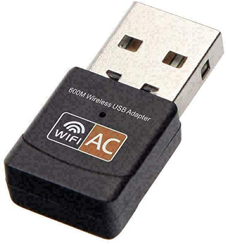 Adaptador USB WiFi, AC600 Mbps Dual Band 2.4/5Ghz Wireless USB Mini WiFi Network Adapter 802.11 Mini Wireless for Laptop/Desktop/PC, Support Desktop Laptop Mac Book Windows Notebook