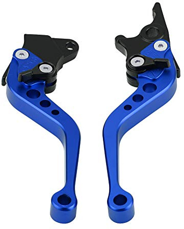 Hlyjoon 2-stück 22mm 7/8 CNC Aluminium Motorrad Kupplungstrommel Bremshebelgriff, Rechts, Modisch, Blau, 19 cm x 5 cm, 238 Gramm, Aluminium, 100%