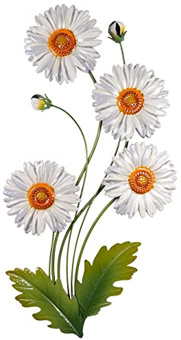 CIM Metall Wand-Deko - 3D Daisy 68cm - tierische 3D Wandbilder - Wandschmuck inkl. praktischer Wandbefestigung - lebhafte Wandskulptur