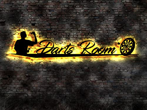 Manufaktur MV Dart Darts Dartpfeile Spiel Dartspiel Dartscheibe Leuchtschild LED Deko Auto Autoaufkleber Schild retro Leuchtschild Wandsticker Room