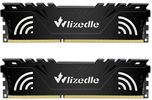 Wlizedle DDR3 Desktop Memory RAM 16GB Kit (2x8GB) 1333MHz CL9 UDIMM, PC Arbeitsspeicher PC3-10600 240-Pin 1,5V Non-ECC 2Rx8 Computer Speicher Upgrade für Rechner, Schwarz