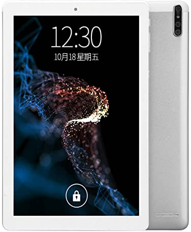 Silver Tablet, HD 8800mAh Tablet Batteria 6GB RAM 128GB ROM Octa Core 2.5Ghz CPU 100-240V per la Casa (Spina UE)