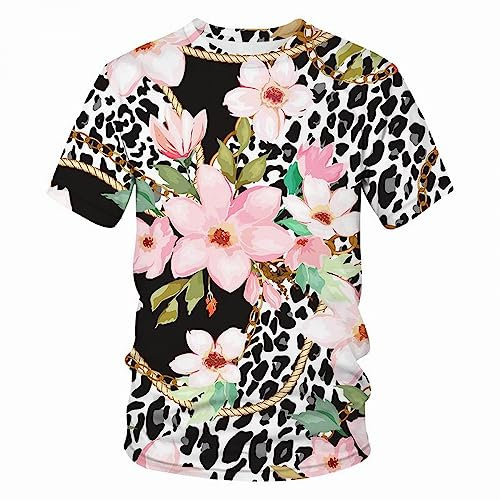 CHANYI Herren 3D Druck T-Shirts Mode Abstrakte Grafik Herren und Damen T-Shirts Casual 3D Druck Harajuku Rundhals Kurzarm, Bf15314, XXL