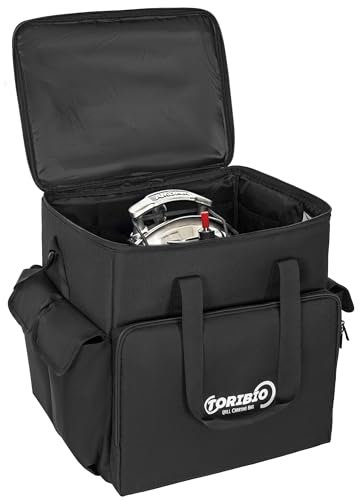 TORIBIO Grill-Tragetasche passend für A10-991 Propangasgrill, tragbare Grill-Tragetasche/-koffer, gepolsterte wasserabweisende Tragetasche, Outdoor-Grilltasche für Camping und Grillen