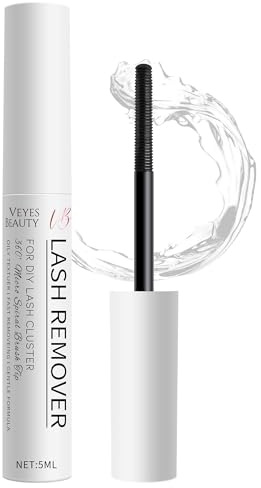 VEYESBEAUTY 5ml Cluster Eyelash Glue Remover for Eyelash Extensions at Home for Personal Application of Individual Lashes
