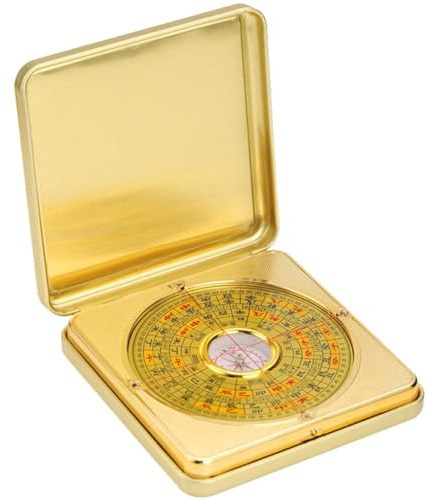 Geomantischer Kompass chinesischer traditioneller Kupferkompass Feng Shui-Kompass Ornament Klappkompass Alter Kompass
