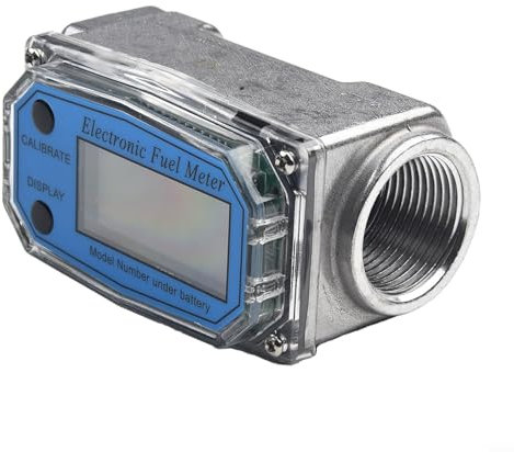Digitaler Turbinen-Durchflussmesser, 1/1,5/2 Zoll Gewindeturbine, digitaler Diesel-Wasserzähler, ovales Getriebe-Messgerät für Industrie (3,8 cm)