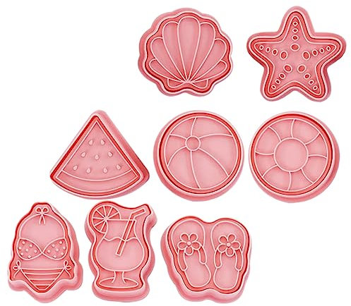 TOPBATHY 8stücke Hawaii Keksform Aus Silikon Keksformen Zum Backen Cartoon Keksformen Zum Keksbacken Silikon Keksstempel Für Diy Kekse Und Pralinen