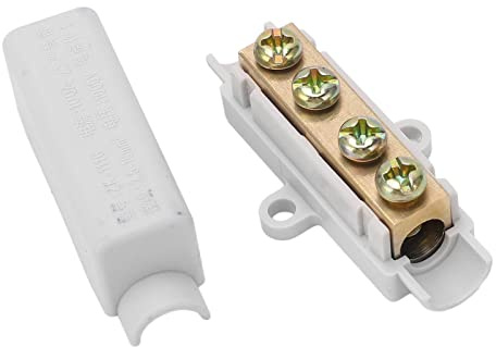 Drahtverbinder, 5 Stück Messing-Leiterstoßdrahtklemme, Doppelschrauben, Drahtklemmenblock, 1000 V 100 A Klemmenblock-Kit für Amperemeter-Verkabelung, 2,5 bis 16 mm² Draht