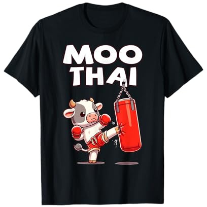 Moo Thai, Muay Thai Cow | Thai Boxing For Kids, Muay Thai T-Shirt