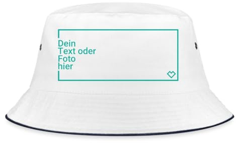 Spreadshirt Bucket Hat Personalisieren mit Foto und Text | Personalisierbarer Fischerhut aus 100% Baumwolle