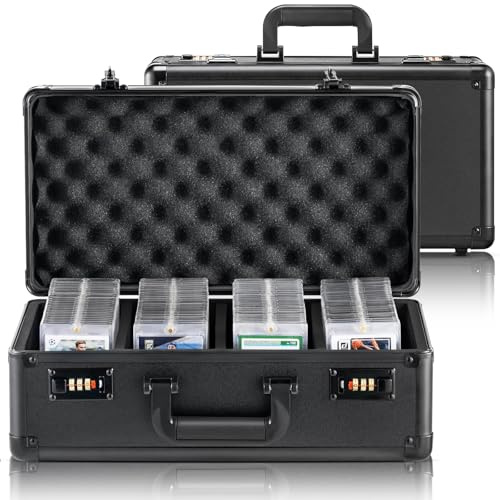 VEVOR Scatola Porta Carte Classificate, 4 Fessure, Custodia Porta Carte Sportive Classificate con Chiusura Codificata, per 120 Carte Classificate PSA 84 Carte BGS, 428 Carte con Caricamento Superiore