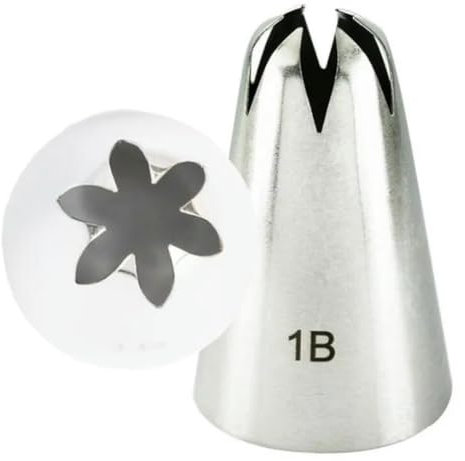 CIVIOOH 4pcs Large Icing Piping Nozzles for Decorating Cake Baking Cookie Cupcake Piping Nozzle Stainless Steel Pastry Tips