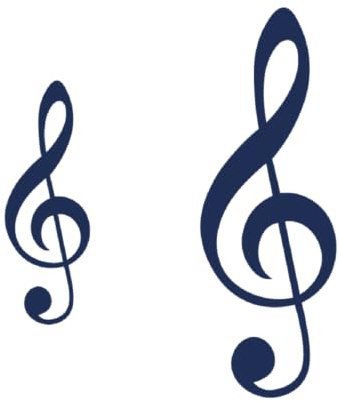 Tattwo.me – Tatouage temporaire pour adultes et enfants, dure 2 semaines, résistant à l'eau – symbole musical de la clef de sol – Encre végétale - certificat cosmétique UE – (P0780)