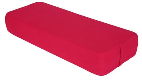Amagogo Yoga Bolster Kissen Vielseitig für die Beine Abnehmbarer Bezug für Restorative Yoga für Balance mit Tragegriff Kissen, Rot